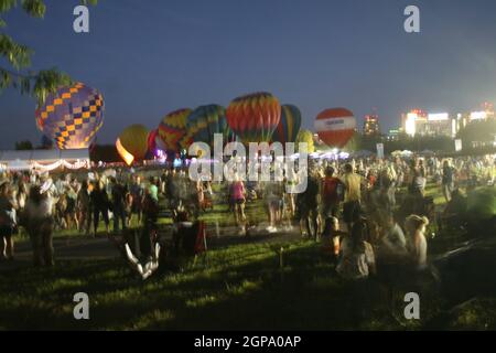 Forest Park Balloon Glow 2021 Foto Stock