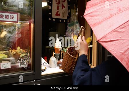 Nozawa onsen, Nagano, Giappone, 2021-26-09 , Nozawaonsen Foto Stock