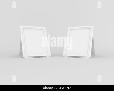 Moderna immagine con rendering in 3D della cornice fotografica Foto Stock