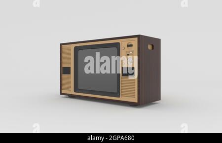 Retro vecchia immagine 3D TV vintage Foto Stock