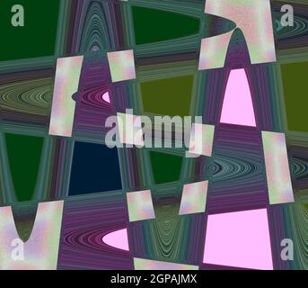 Un abstract psichedelico ondulata immagine di sfondo. Foto Stock