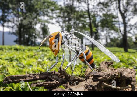 trasformatori in miniatura di robot usati Foto Stock