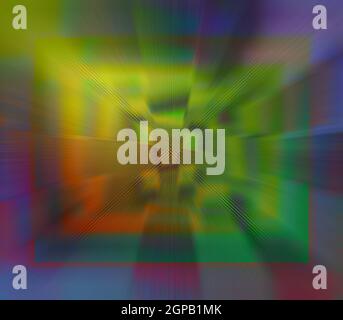 Un'immagine astratta di sfondo burst iridescente. Foto Stock