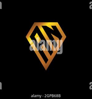 Lettera iniziale del monogramma del logo, disegno del logo, lettera del logo, modello del monogramma, iniziale del monogramma. Illustrazione Vettoriale