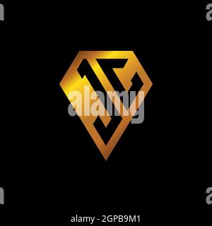 Lettera iniziale del monogramma del logo, disegno del logo, lettera del logo, modello del monogramma, iniziale del monogramma. Illustrazione Vettoriale