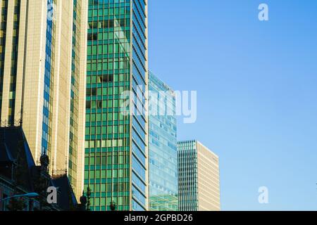 Immagine del quartiere degli affari e degli edifici degli uffici di Tokyo Marunouchi. Luogo di ripresa: Area metropolitana di Tokyo Foto Stock