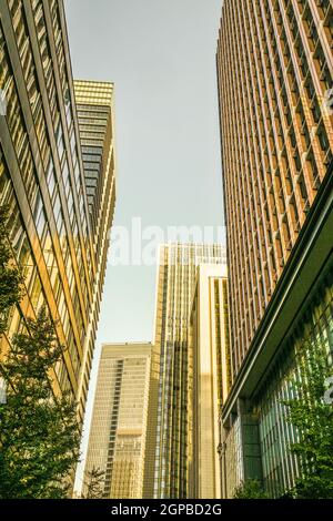 Immagine del quartiere degli affari e degli edifici degli uffici di Tokyo Marunouchi. Luogo di ripresa: Area metropolitana di Tokyo Foto Stock