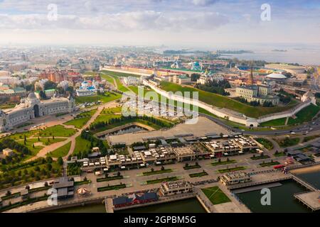 Paesaggio urbano di Kazan in estate Foto Stock