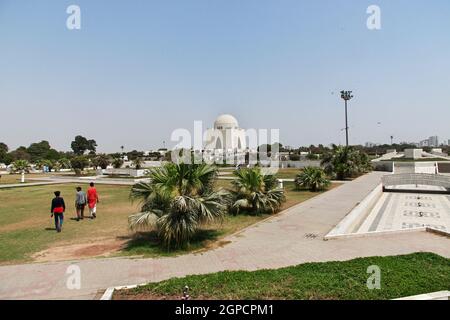 Mazar e Quaid, Jinnah Mausoleo, la tomba a Karachi, Pakistan Foto Stock