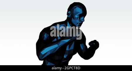 Il corpo umano visualizzazione digitale in esecuzione tecnica di marcia avanti Foto Stock