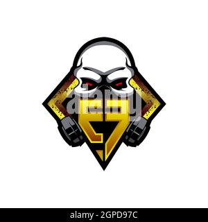 Lettera iniziale del monogramma del logo, disegno del logo, lettera del logo, modello del monogramma, iniziale del monogramma. Illustrazione Vettoriale