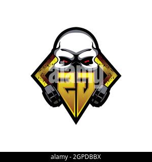 Lettera iniziale del monogramma del logo, disegno del logo, lettera del logo, modello del monogramma, iniziale del monogramma. Illustrazione Vettoriale