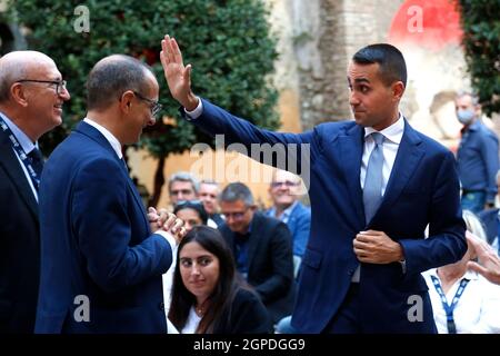 Roma, Italia. 28 settembre 2021. Il Ministro degli Affari Esteri Luigi di Maio durante una conferenza al Festival delle Città di Roma.Roma (Italia), 28 settembre 2021 Foto Samantha Zucchi Insidefoto Credit: Insidefoto srl/Alamy Live News Foto Stock