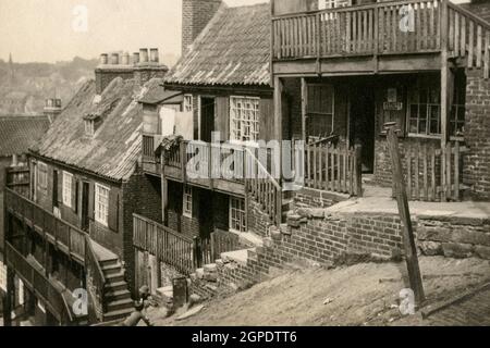 Case su Boulby Bank a Whitby nel luglio 1926 Foto Stock