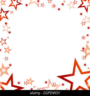 banner natalizio con stelle colorate Illustrazione Vettoriale