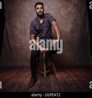 Los Angeles, Stati Uniti. 28 settembre 2021. Ritratto di attore Ritesh Rajan al Los Angeles Asian Pacific Film Festival 2021 al Teatro ARATANI al Japanese Amer?ican Cultural & Community Center di Los Angeles, CA Martedì 28 settembre 2021. (Foto di Sthanlee B. Mirador/Sipa USA) Credit: Sipa USA/Alamy Live News Foto Stock