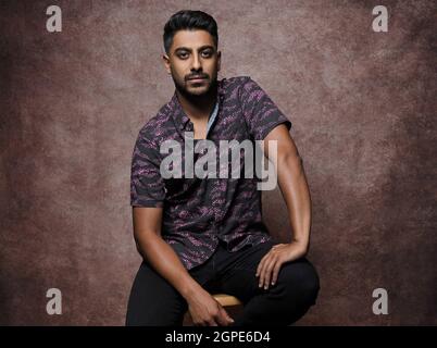 Los Angeles, Stati Uniti. 28 settembre 2021. Ritratto di attore Ritesh Rajan al Los Angeles Asian Pacific Film Festival 2021 al Teatro ARATANI al Japanese Amer?ican Cultural & Community Center di Los Angeles, CA Martedì 28 settembre 2021. (Foto di Sthanlee B. Mirador/Sipa USA) Credit: Sipa USA/Alamy Live News Foto Stock