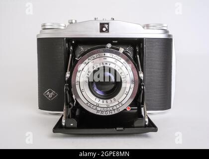 AGFA ISOLETTE 2 fotocamera APOTAR 4,5/85 mm Obiettivo 6x6cm medio formato Pieghevole Fotocamera 