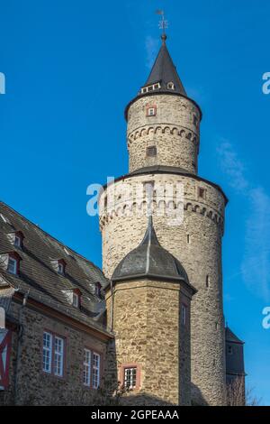 Hexenturm, Torre delle streghe a Idstein, Taunus, Assia, Germania Foto Stock