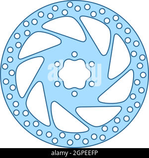 Icona disco freno bici Illustrazione Vettoriale