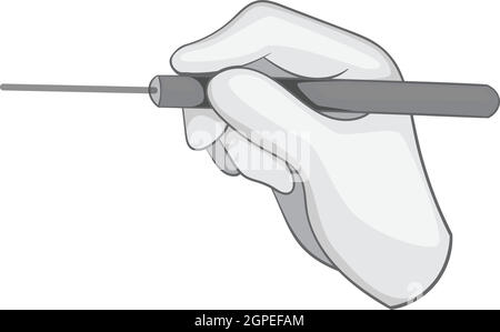 Il laser Eye icona procedura, grigio in stile monocromatico Illustrazione Vettoriale