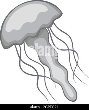 Icona di Medusa, grigio in stile monocromatico Illustrazione Vettoriale