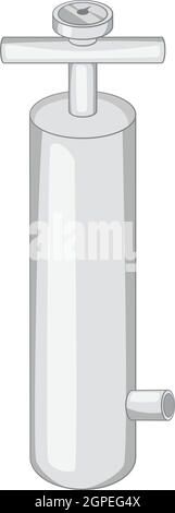 Icona della pompa, grigio in stile monocromatico Illustrazione Vettoriale