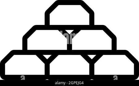 Icona Gold Bullion Illustrazione Vettoriale