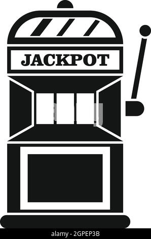 Gamble machine icona, stile semplice Illustrazione Vettoriale