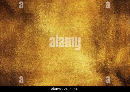 Oro grunge graffiato astratto pittura sfondo texture art Foto Stock