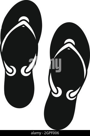 Il flip flop sandali, icona di stile semplice Illustrazione Vettoriale