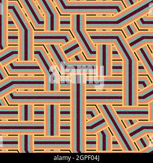 Illustrazione del progetto di base dell'illustrazione della connessione a mattonelle esagonali generata dal computer Illustrazione Vettoriale