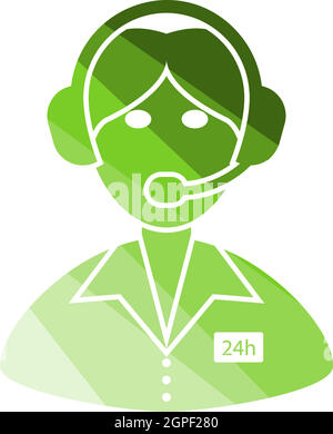 Icona operatore 24 ore Illustrazione Vettoriale