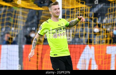 UEFA Champions League, Signal Iduna Park Dortmund, Bor. Dortmund vs Sporting Lissabon; Marco Reus. Foto Stock