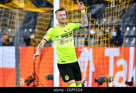 UEFA Champions League, Signal Iduna Park Dortmund, Bor. Dortmund vs Sporting Lissabon; Marco Reus. Foto Stock