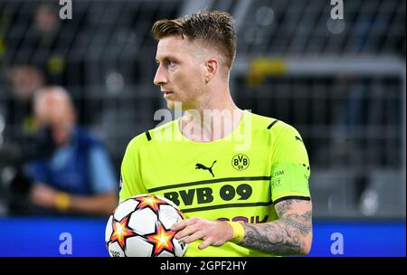 UEFA Champions League, Signal Iduna Park Dortmund, Bor. Dortmund vs Sporting Lissabon; Marco Reus. Foto Stock