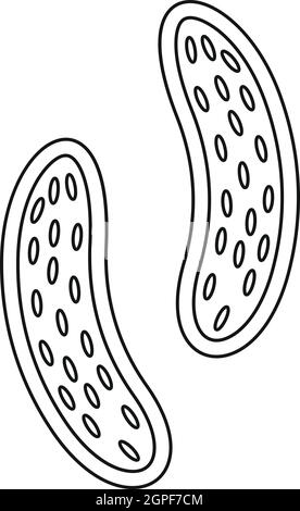 Cellula epiteliale, l'icona di stile di contorno Illustrazione Vettoriale