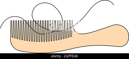 Icona capelli nel pettine Illustrazione Vettoriale