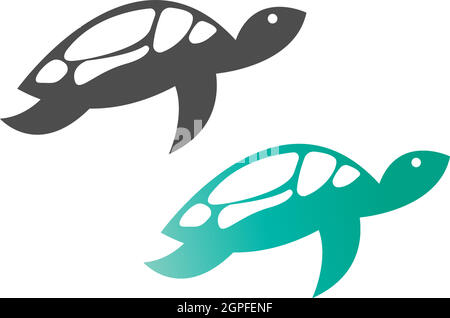 Icona del logo Turtle concetto di disegno vettoriale del modello Illustrazione Vettoriale