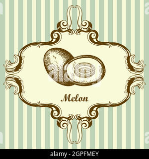 Icona di Melon Illustrazione Vettoriale