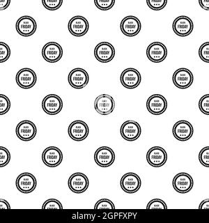 Venerdì nero sticker pattern, stile semplice Illustrazione Vettoriale