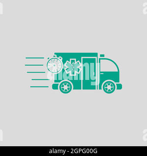 Icona dell'automobile di ambulanza veloce Illustrazione Vettoriale