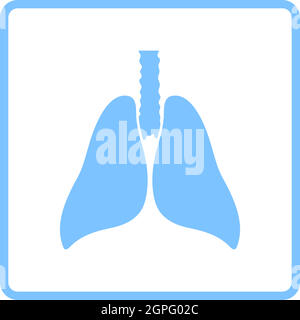 Icona polmoni umani Illustrazione Vettoriale