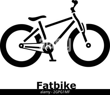 Icona Fatbike, stile semplice Illustrazione Vettoriale