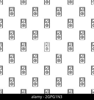 Lettore mp3 pattern, stile semplice Illustrazione Vettoriale