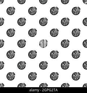 Pizza italiana pattern, stile semplice Illustrazione Vettoriale