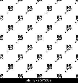 Scatola di cartone e lente di ingrandimento pattern Illustrazione Vettoriale