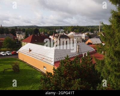 Krásná Lípa (distretto di Děčín, regione di Ústí nad Labem, Repubblica Ceca) Foto Stock