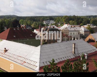 Krásná Lípa (distretto di Děčín, regione di Ústí nad Labem, Repubblica Ceca) Foto Stock
