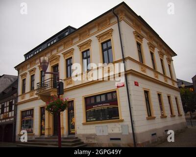 Krásná Lípa (distretto di Děčín, regione di Ústí nad Labem, Repubblica Ceca) Foto Stock